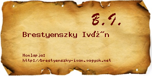 Brestyenszky Iván névjegykártya